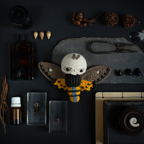 Amigurumi Crochet Kit . Death's Head Moth