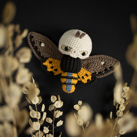 Amigurumi Crochet Kit . Death's Head Moth