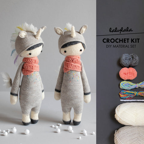 Häkelset . Einhorn Yumi . Amigurumi
