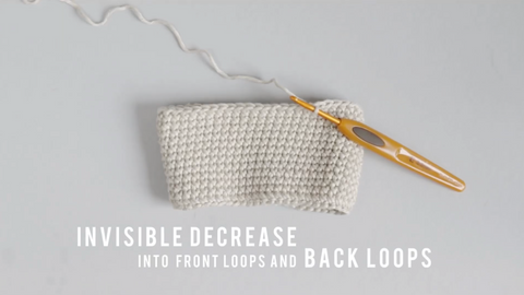 Invisible Decrease - through Front  and Back Loops
