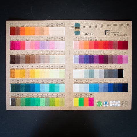 Scheepjes Catona Shade Card - Palette de couleurs, Nuancier