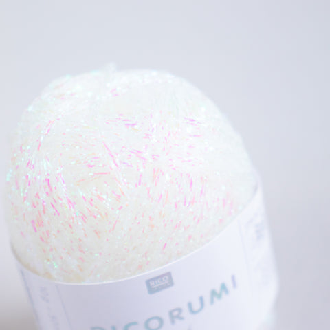 Ricorumi . Lamé white iridescent