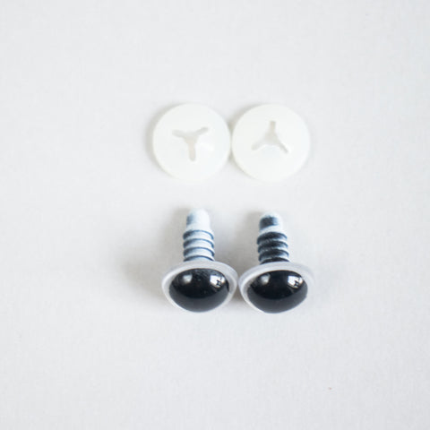 Safety Toy Eyes . White 12mm