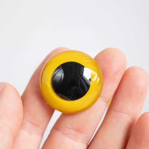 Safety Toy Eyes . Yellow . 14mm, 30mm