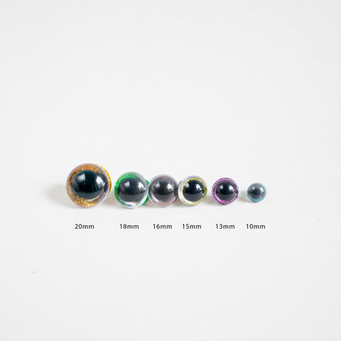 Safety Eyes . Sparkling 3D Glitter . Sizes 10-20mm