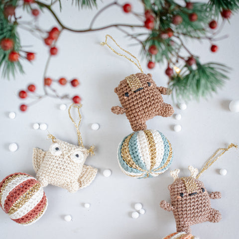 Dancing Animals Christmas Ornaments