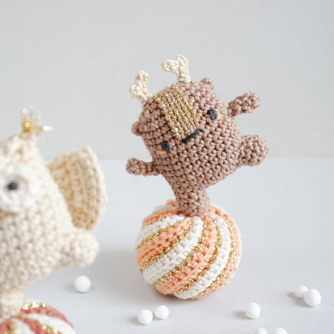 Amigurumi Crochet Pattern . Dancing Animals Christmas Ornaments