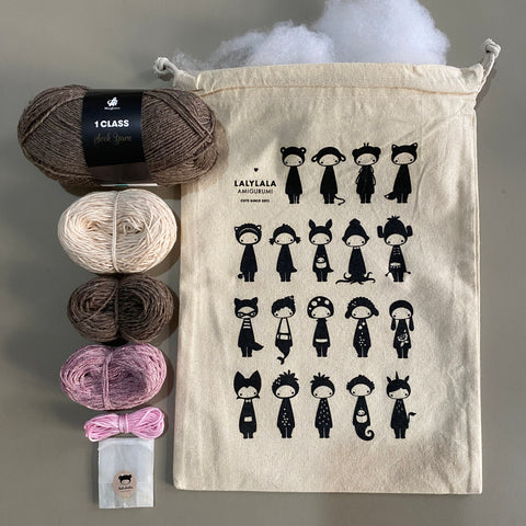 Häkelset . Bina der Bär . Amigurumi