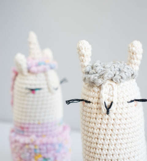 Llama Crochet Pattern "Karl Llamafeld" . Lalylala for We Are Knitters