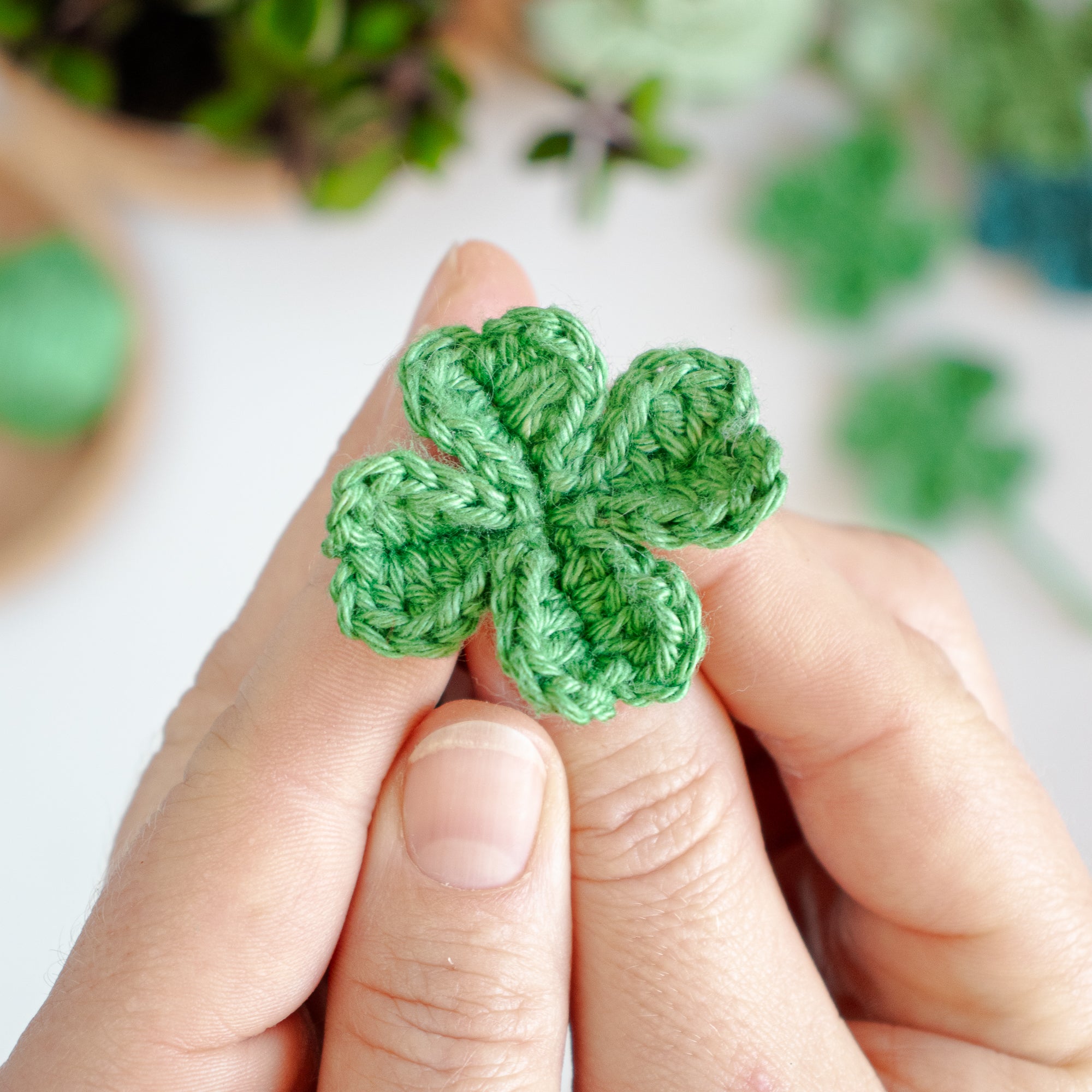 Free Pattern - Four Leaf Lucky Clover – Lalylala Amigurumi