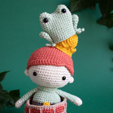 Crochet Kit . Frog Prince . Matryoshka Toy
