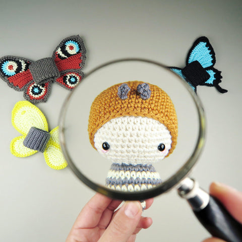 Amigurumi Crochet Pattern . Golden Daydream Moth