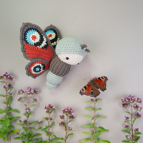 Amigurumi Crochet Pattern . Peacock Butterfly