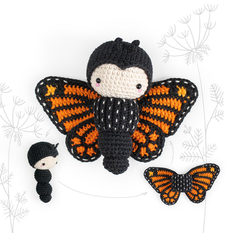 Patron au Crochet . Papillon Monarque