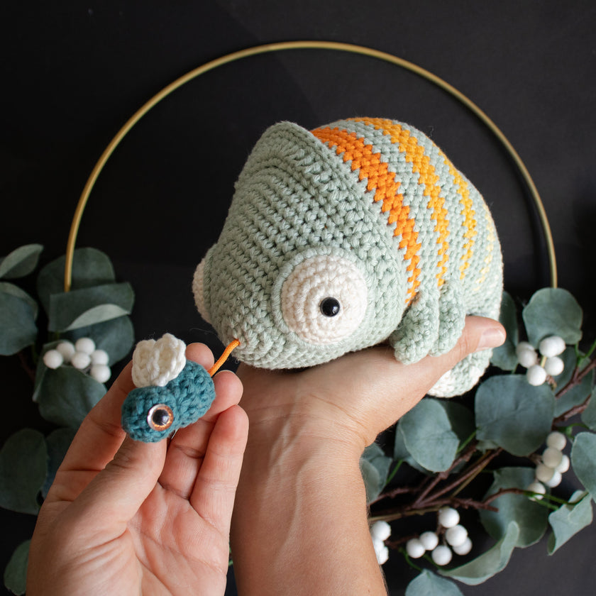 Crochet Pattern . Chameleon Conrad . Musical Toy – Lalylala Amigurumi