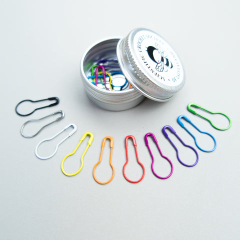 Stitch Markers in Tin Box