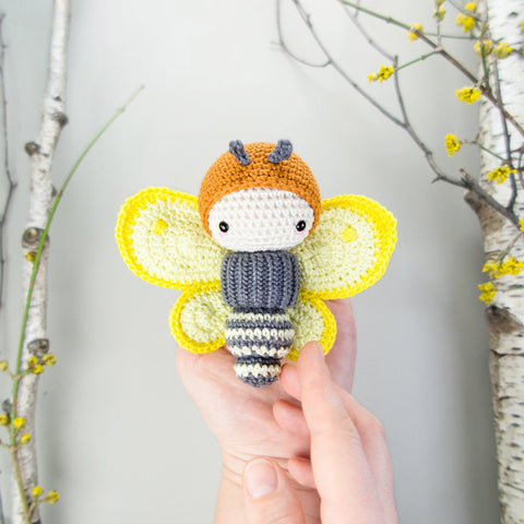 Amigurumi Crochet Kit . Brimstone Butterfly