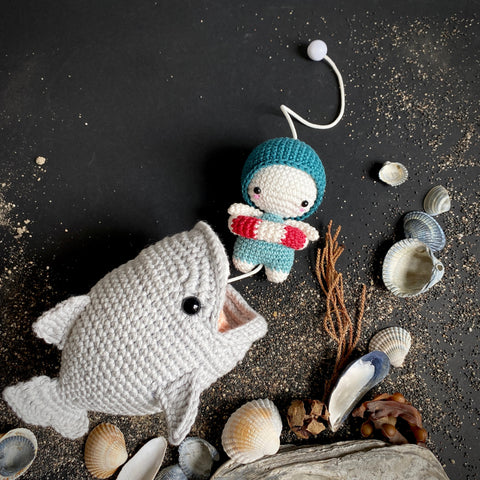 Crochet Kit . Big Fish . Musical Toy