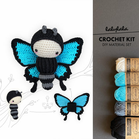 Kit de Crochet . Le Papillon Ulysse