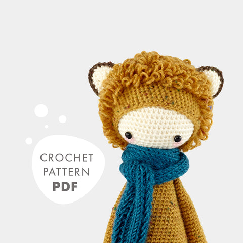 Amigurumi Crochet Pattern . Loni the Lion