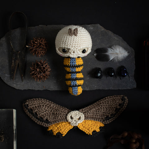 Amigurumi Crochet Pattern . Death's Head Hawk Moth