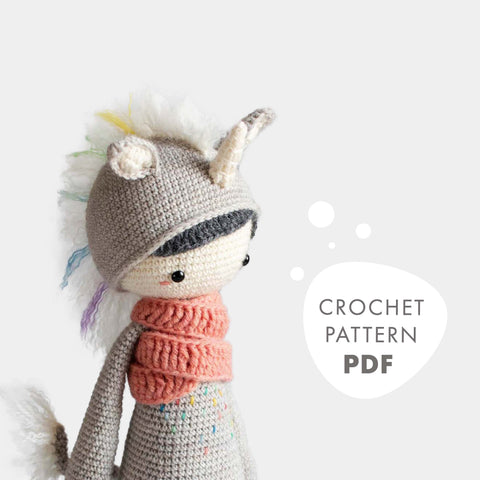 Amigurumi Crochet Pattern . Yumi the Unicorn